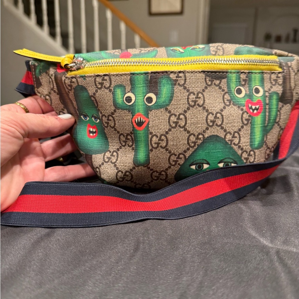 GG Supreme Monogram Smiling Plants Belt Bag Multicolor